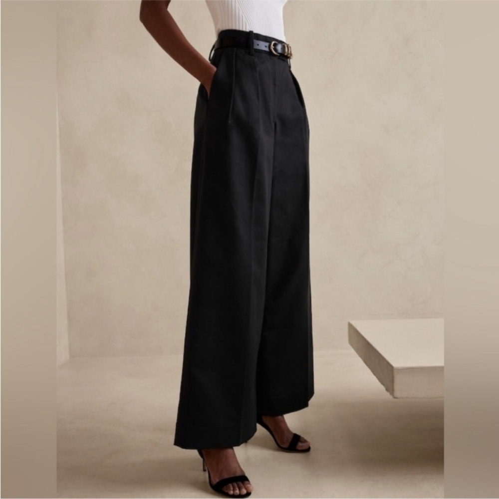 NWT! Banana Republic Black 100% Cotton Wide Leg Pants - Multiple 🧡